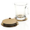 com-four® 7 Piece Coasters Set with Holder - Stainless Steel