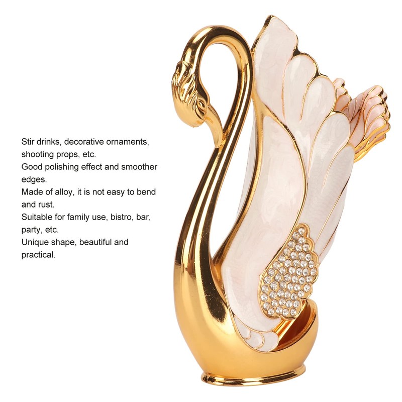 Coffee Dessert Spoon Holder Set Gold Swan Base Holder Coffee