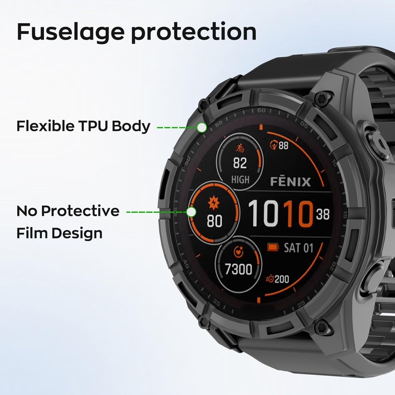 MYSNBKN Protective Case for Fenix 8 51 mm Flexible Robust