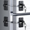 4 Pack Refrigerator Locks with 8 Keys and Adhesive, Child