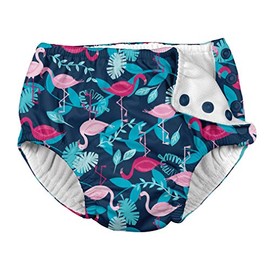 i Play Girls Swim Diaper Navy Flamingo's-3T
