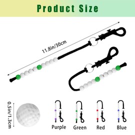 HOMMDECO Golf Stroke Counter Beads 4 PCS Golf Score Bead Clip Golf Bead Score Counter Sliding Fast Scoring Portable Golf Score Accessories Red Blue Purple Green