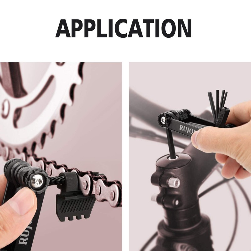RUJOI 14-in-1 Bicycle Multifunction Tyre Repair Kit Bicycle Tool with