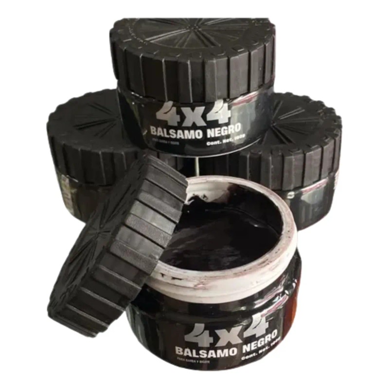 4x4 Bálsamo Negro Profesional Barba Bigote 100g Cítrica
