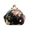 POPUCT Retro Women's Cute Classic Exquisite Buckle Coin Purse(Black)