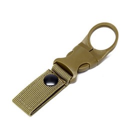 Tactical MOLLE Webbing Strap Clip Water Drink Bottle Holder Hook For Waist Belt - Tactical Nylon Webbing Strap for Waist Belt, Backpacks - Secure Hiking, Camping, Cycling Carabiner Hook