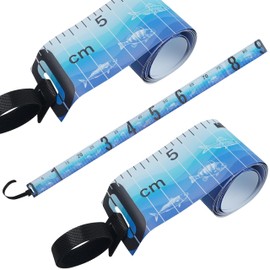 Fishing Measure, Fish Size Measures, 35.4 inches (90 cm), Simple Fishing Scale, Wide Bass Fishing, Velcro Included, Lightweight, Waterproof, 2 Pieces