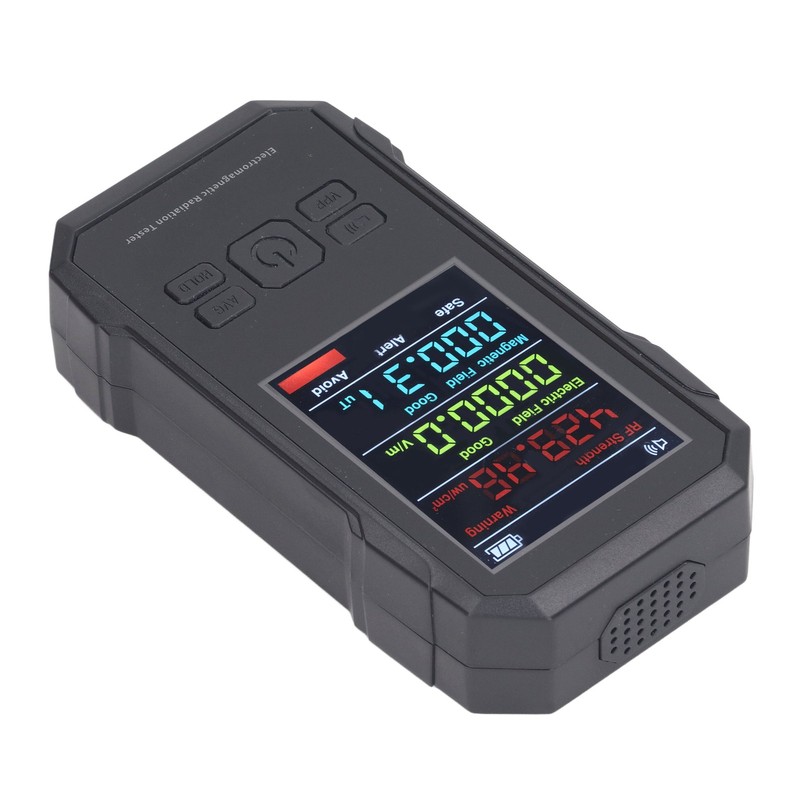 Radiation Detector Black Digital EMF Meter LED Display Handheld RF