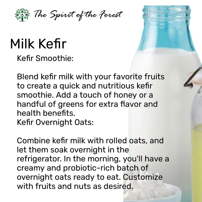 Milk Kefir Grains, Live Fresh, Kefir Cultures, 50 Billion Active