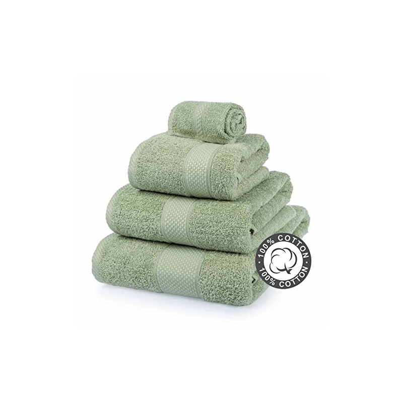 HOMESCAPES Sage Green Turkish Cotton Bath Sheet Super Soft Thick