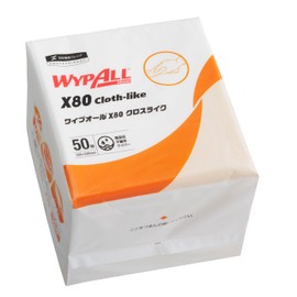 NIPPON PAPER CRECIA 60585 Crecia Wipeall X80 Cross-Like 4 Fold 50 Sheets Per Pack Thick Non-Pilling Non-Woven Wiper