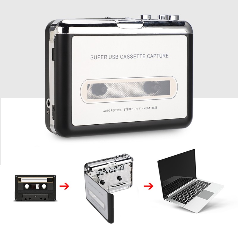 USB Tape To MP3 Capture Converter Stereo Audio Music Player