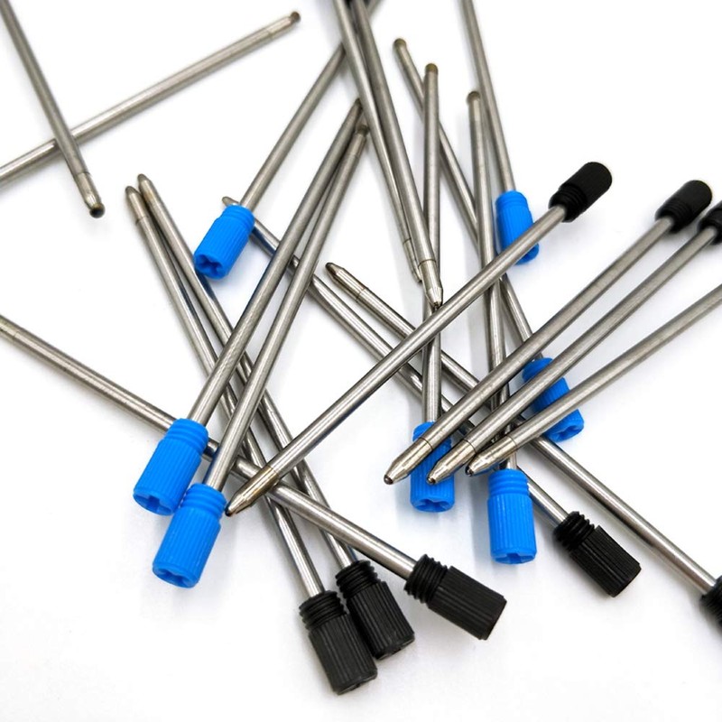 10 x Replaceable Ballpoint Pen Refills 0.7mm Black Ink Bullet