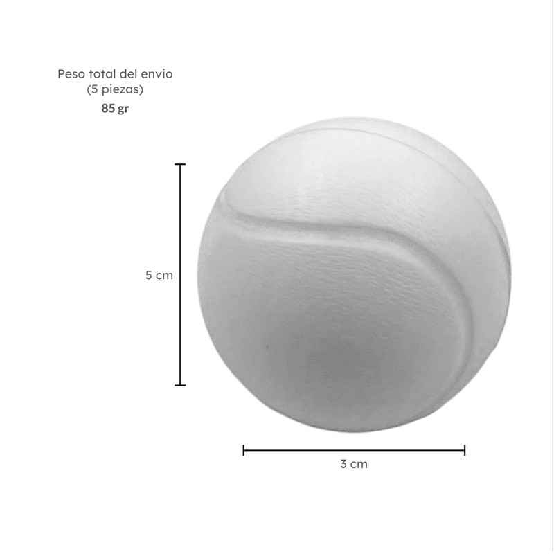 Farvisan 5 Pack Pelotas Tenis Antiestrés, pequeñas Pelotas Deportivas de