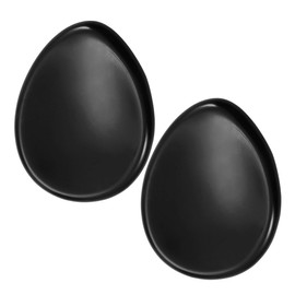 mookaitedecor Pack of 2 Natural Black Obsidian Crystal Thumb Worry Stones for Anxiety Stress Relief, Polished Oval Pocket Stones Palm Quartz Healing Crystal Gifts for Reiki Chakra Balancing
