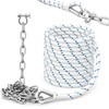 1/2" Boat Anchor Rope 100 ft with Anchor Chain 1/4"
