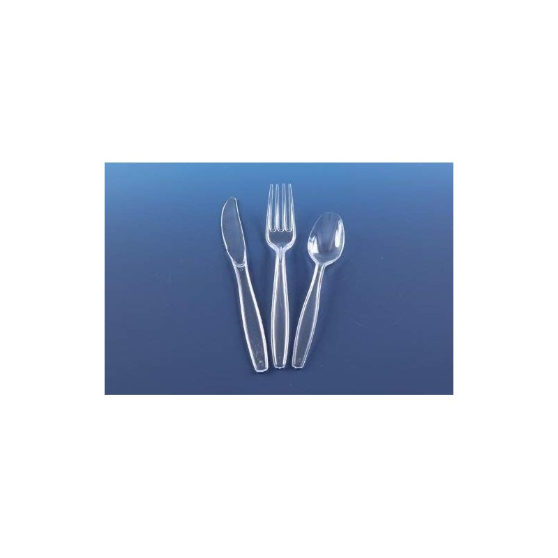 Reusable Clear Heavy Duty Plastic Cutlery (50 Spoons)