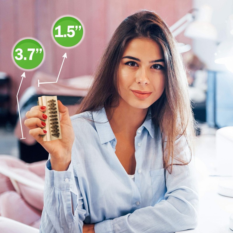 Konex Non-Slip Wooden Two-sided Hand and Nail Brush with Pig