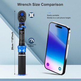 PUIBERS 1/4" Drive Small Torque Wrench 1-8 Nm (8.85-70.8 in lb) ±3% Precision, Dual-Direction 72-Tooth Click Torque Wrench for Bicycle, Electronics, Small Engine Repair, and Delicate Fasteners