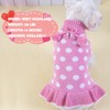 KYEESE Dog Sweater Dress Polka Dot Dog Sweater for Girl