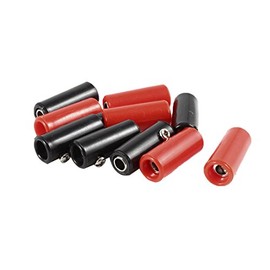 sourcing map Speaker 4mm Banana Jack Female Socket Connector Adapter 10 Pcs