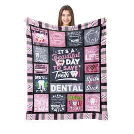 Omokil Dental Hygienist Gifts for Dental Hygienist - Appreciation Blanket for Women (60"X50")