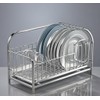 Ezprotekt Bamboo Wooden Plate Racks Dish Stand Holder, Dish Drainer
