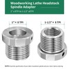 HAowosi Lathe Headstock Spindle Adapter,Converts 1"x8 TPI to 1-1/2-8 TPI