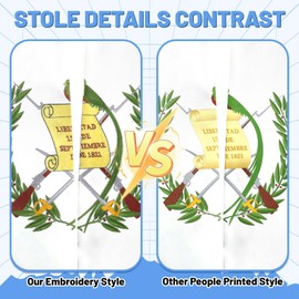 Guatemala Flag Embroidered Graduation Stole, Flag Graduation Sash Class of 2025, Adult Unisex Sashes and Stoles 75" in Length