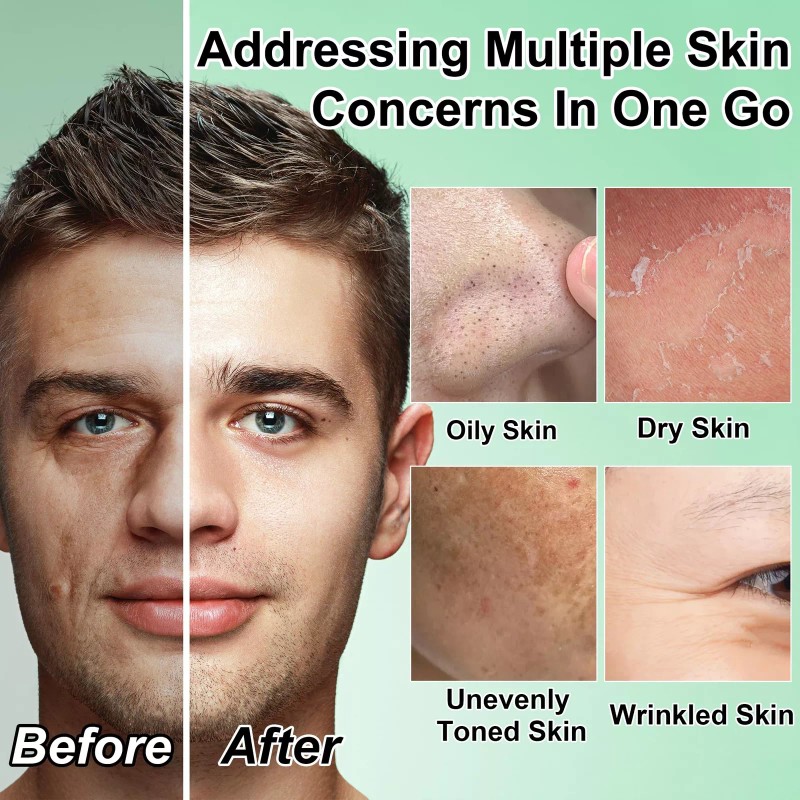GOWLAVER All In One Men's Skin Care Set Facial Cleanser