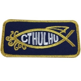 Cthulhu Fish Embroidered Patch - [4" Wide]