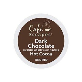 Cafe Escapes, Dark Chocolate Hot Cocoa, Single-Serve Keurig K-Cup Pods, 96 Count (4 Boxes of 24 Pods)