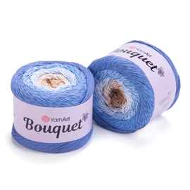 Yarn Art Bouquet Pure Cotton Yarn - 546 yds 8.80 Oz Multicolor Marbled Cotton Yarn - Rainbow Knitting Crochet for All Season Projects -%100 Cotton Fine(3) - (1 Skein) (711)