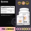Ekko Creatine 3RD Party Tested Dietary Healthcare Supplement:_PINK LEMONADE_200 Servings