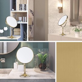 Nicesail Tabletop Makeup Mirror, Double-Side 1X-7X, 360 Swivel Cosmetic Mirror for Table Desk, No Light Antique Bronze (8 Inch, 7X)