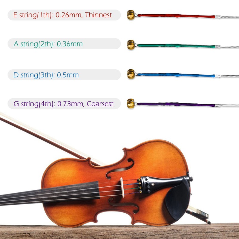 DaKuan 4/4 Full Set Violin Strings + 2 Bow Hair