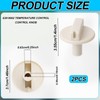 2pcs 63818002 Temperature Control Knobs, High Heat Resistant Heater Knob