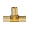 sourcing map Brass Tee Pipe Fitting, 3/4" x 3/4" x