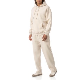 Redbridge Jogging Suit Set Hoodie and Jogging Bottoms Premium Sweat Suit Loose Fit, beige, XL