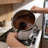 Double Boiler Pot Set with Silicone Spatula, 2000ML/2.1 QT Chocolate