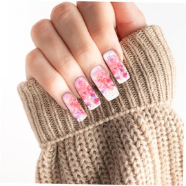 CORHAD Bottles Iridescent Luminous Glitter Flakes for Nail Art DIY Durable Pet Sequins for Nails Face Body Makeup Mixed Colors Red