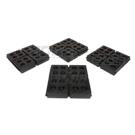 HEAVY DUTY ANTI VIBRATION ISOLATION PADS 4" X 4" X 3/4" ALL RUBBER WAFFLE TYPE, QUANTITY 4
