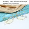 LNTICB® Blaulichtfilter Brille Damen Herren Computerbrille Gaming Blaulichtbrille Unisex Austauschbare