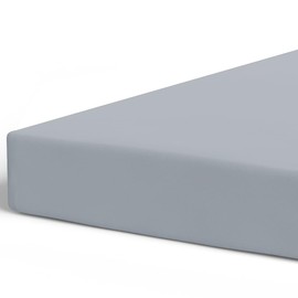 Pobibaby - Single Solid Premium Fitted Baby Crib Sheets for Standard Crib Mattress - Ultra-Soft Cotton Blend, Safe and Snug, and Stylish Solid Crib Sheet (Smoky Grey)