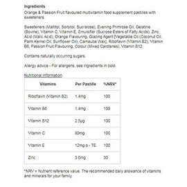 Bassett's Bassetts Multivitamins Orange & Passionfruit Flavour Soft & Chewies 12-18 Years - 30-6 PK