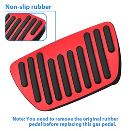 MAIMOCCY Stainless Steel Compatible for RAV4 2019-2021 / Camry 2018-2021 / Highlander 2020-2022, for ES 2019-2021 / LS 2018-2020 Red Foot Gas Accelerator Brake Pedal Pad Cover Interior Accessories