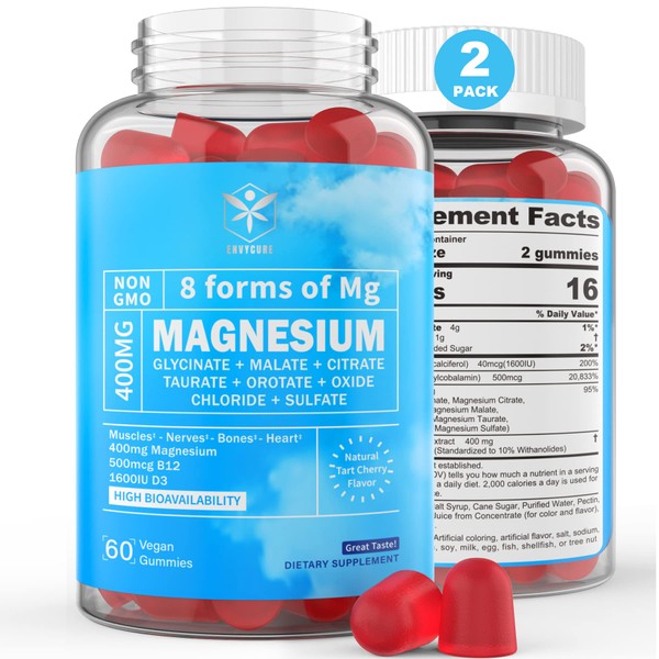 Magnesium Gummies 400mg | as 8 Forms of Magnesium Glycinate,