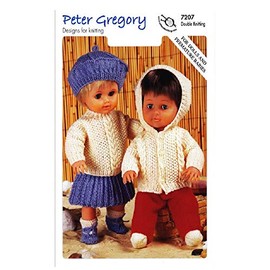Peter Gregory Double Knitting DK Pattern for Dolls & Premature Baby Outfits (7207)