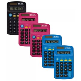 Better Office Products Pocket Size Mini Calculators, 5 Pack, Handheld Angled ...