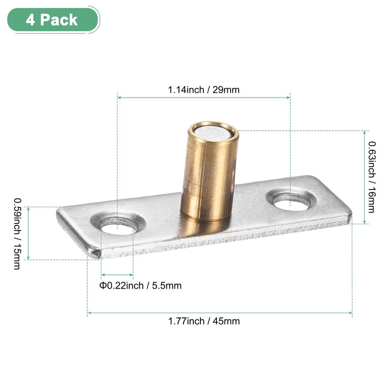 M METERXITY 4-Pack Roller Guide Sliding, 5.5mm/0.22" Dia Sliding Floor